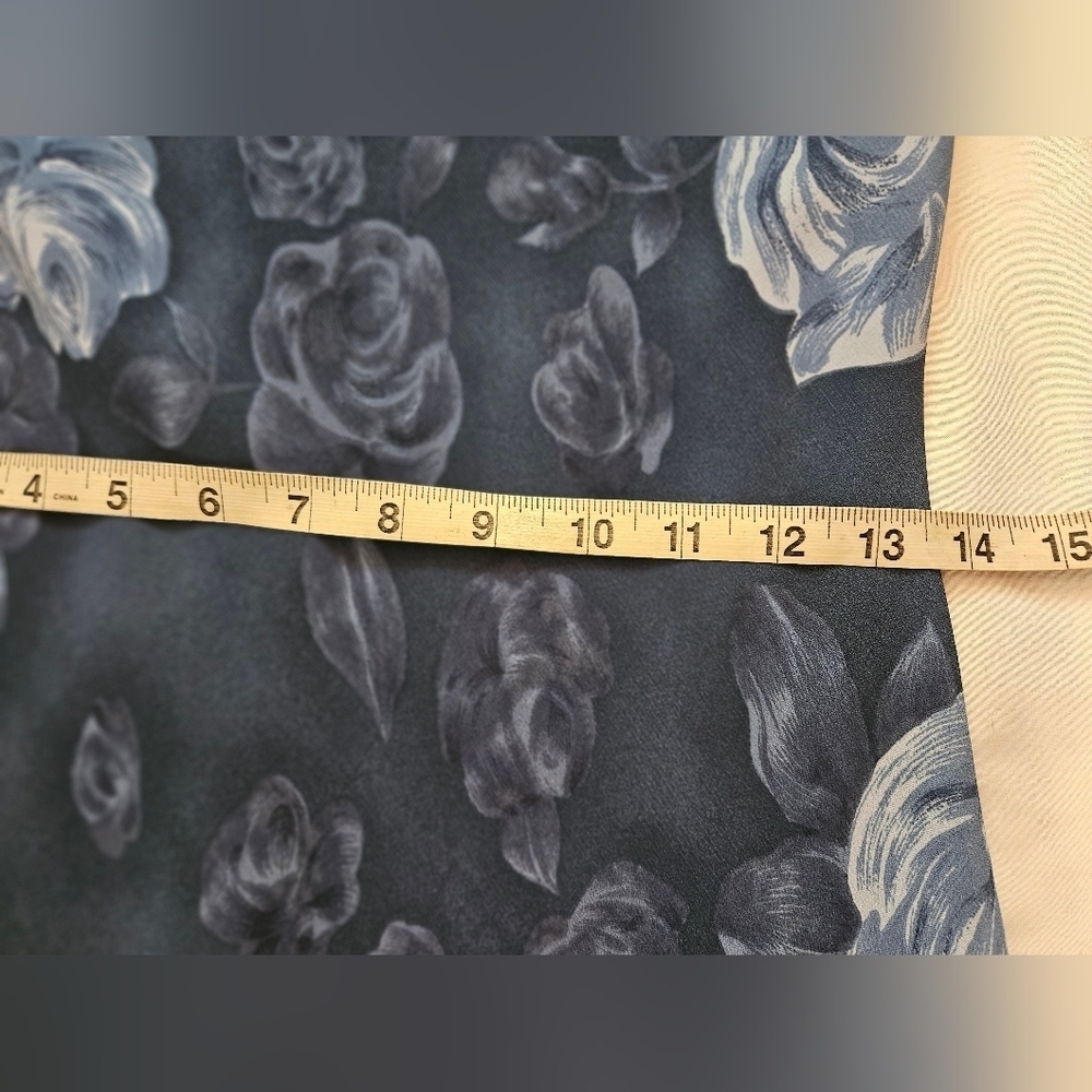 Johnnie M. Womens Blue Floral Sleeveless 2 Button Closure Maxi Dress Size 4 - Picture 8 of 12